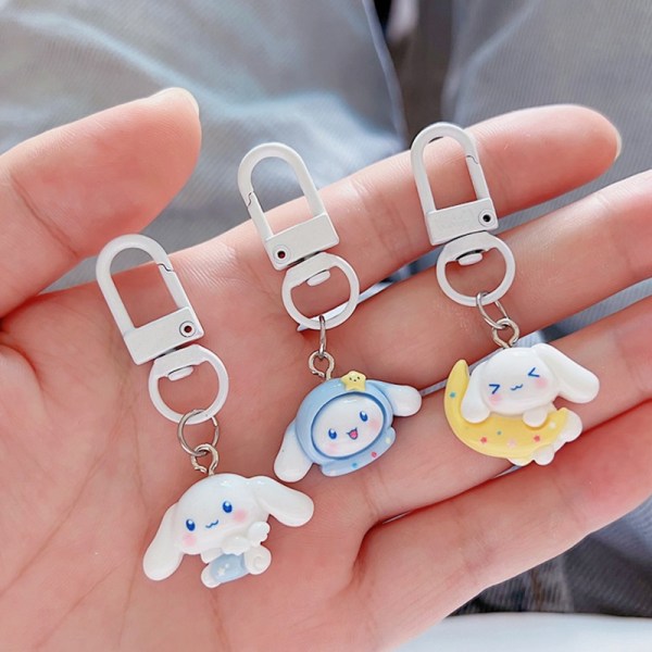 Kawaii Cartoon Cinnamoroll Keychain Lovely Anime Keyring Girl e A9