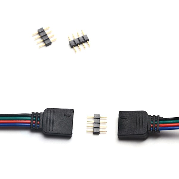 10st/lot 4-stifts RGB-kontakt Adapterstift hantyp dubbel 4stift