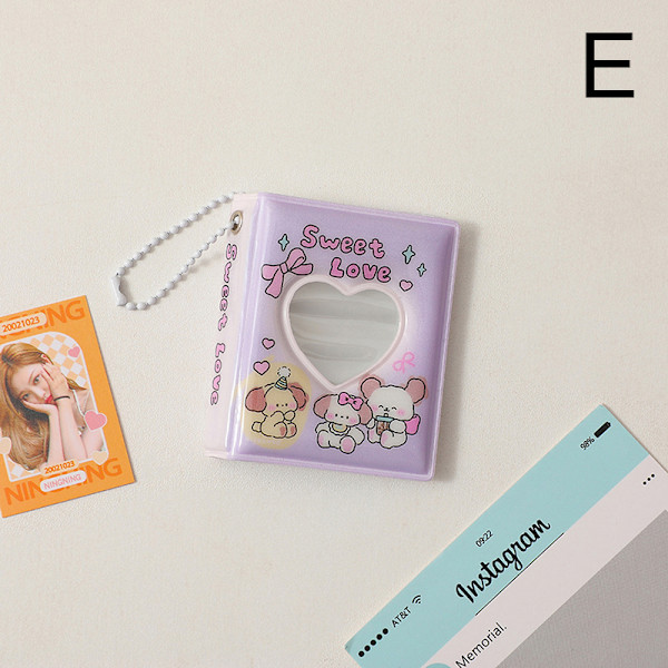 Mini Fotoalbum PVC Transparent namnkortshållare 32 fickor Kp E