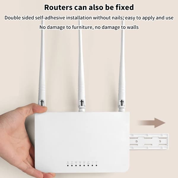 Väggmonterad Plug Fixer Sticker Stansfri Home Self-Adhesive S White