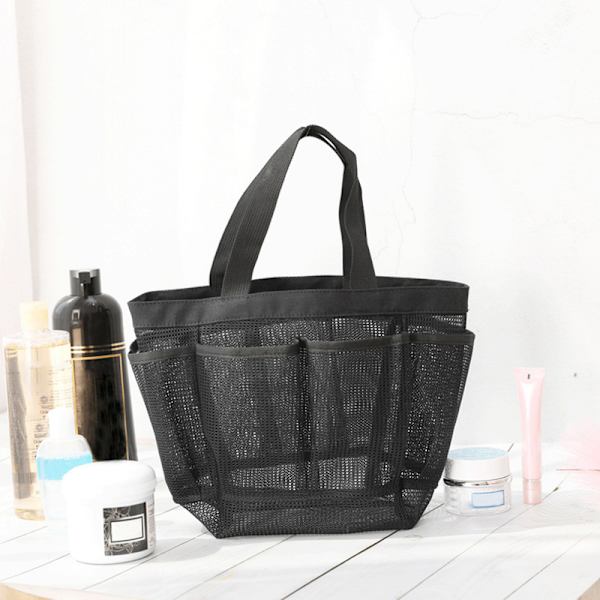 Portabel Mesh Dusch Caddy Tote Strandväska Reseförvaring Toalett