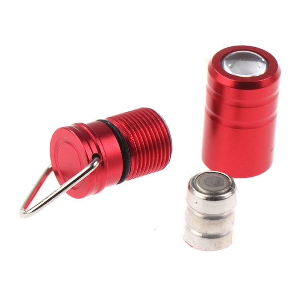 Fickknapp Batteri LED Ficklampa Protable Nyckelring Torch Ou Red