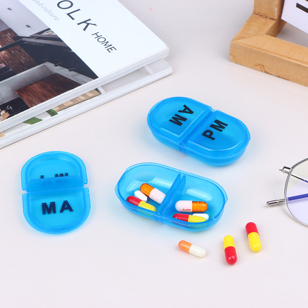 1st 2 Grids Daily Waterproof Pill Organizer Bärbar Pill Box P 1