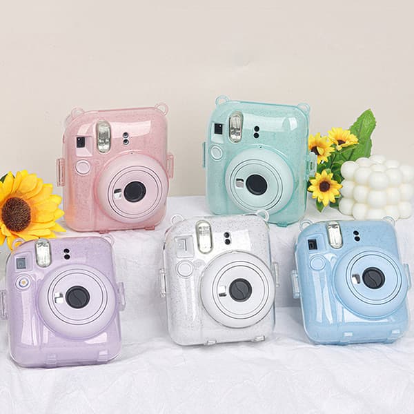 Fotoväska för Fujifilm Instax Mini 12 Clear Camera Case Protect Purple
