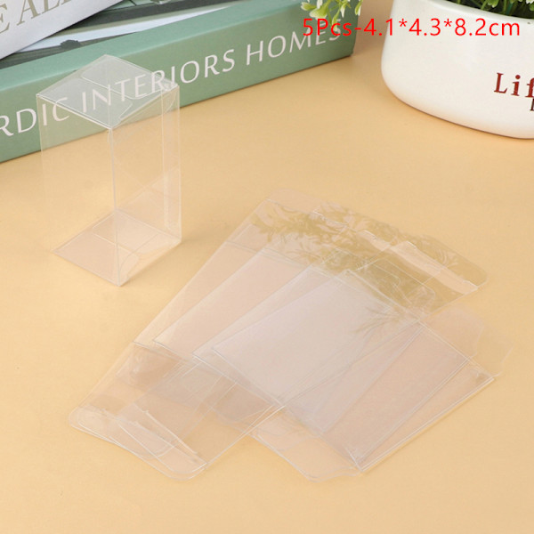 1Set 1:64 Bilmodell Display Box Transparent case PVC 5Pcs-4.1*4.3*8.2cm