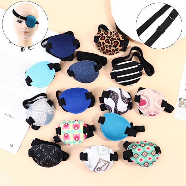3D Child Single Eye Cover Bärbar mjuk ögonlapp Amblyopia Tra E