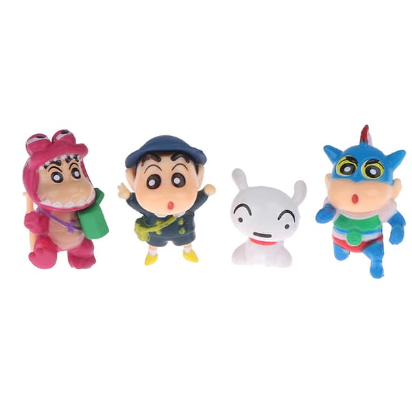 8 Styck Crayon Shin-Chan Anime Figurer Stationära modell bilprydnader
