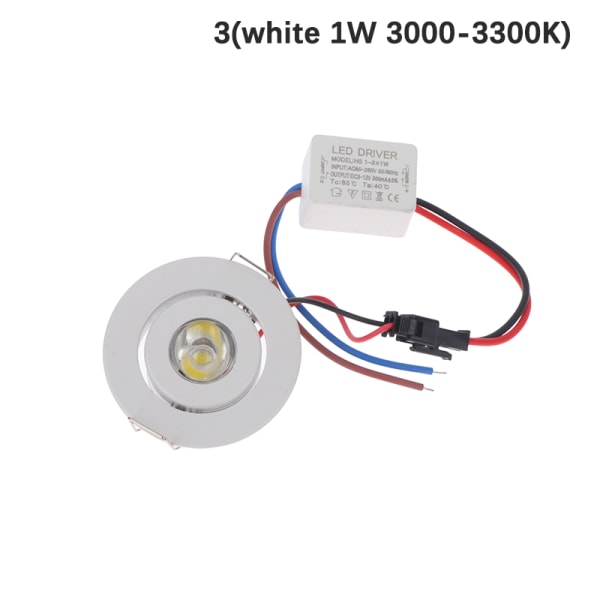 Mini Led Down Light 3W 1W Dimbar Spot Light Infälld Light C 3(white 1W light 3)