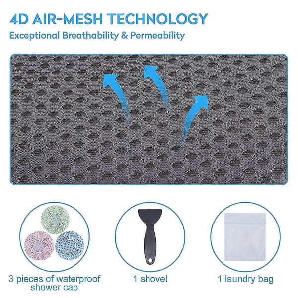 Badekarpute, Luksus Badekarpute, Ergonomiske Badekarputer Kompatible Med Badekar, Myk 4D Mesh Badekarpute