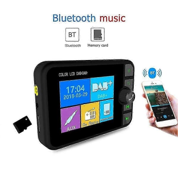 Dab-radiomottaker i bilstereo lyd digitalt signal kringkastingsadapter Dab+ antenne Bluetooth-kompatibel Mp3 Fm-sender FD