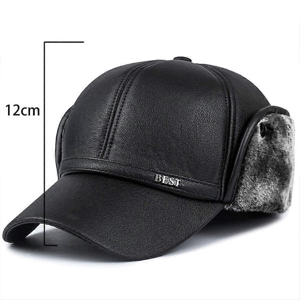 Varm Trapperlue for menn Vinter Russiske Hatter Ushanka Jaktlue-Grå