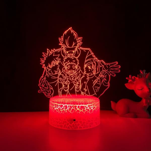 Anime Spell Fighting Gojo Satoru 3D LED-yövalo