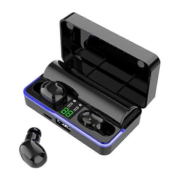 W12 IPX6 Vandtæt Digital Bluetooth Høretelefon Svart