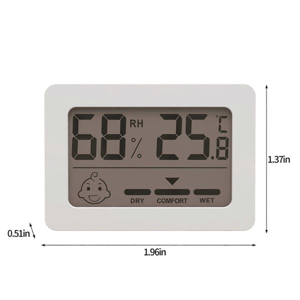 Digitalt termometer hygrometer romtermometer med smileindikator