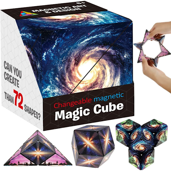 Muodonmuutoslaatikko 3D Magneettinen Taikakuutio Magneetti Fidget-lelu Muuntuu Yli 70 Muotoon 3D Taikakuutio Puzzle Lapsille ja Aikuisten