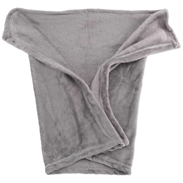 Solid Blød Stue Soveværelse Aircondition Seng Tæppe Sofaseng Babytæppe Ensfarvet Varm Knæbeskyttelse Dark gray