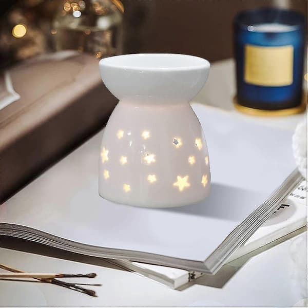 Telys Voks Smeltevarmer, Romantisk Keramisk Telysestake, Urne Hjemmedekorasjon Eterisk Olje Røkelse Aroma Diffuser E