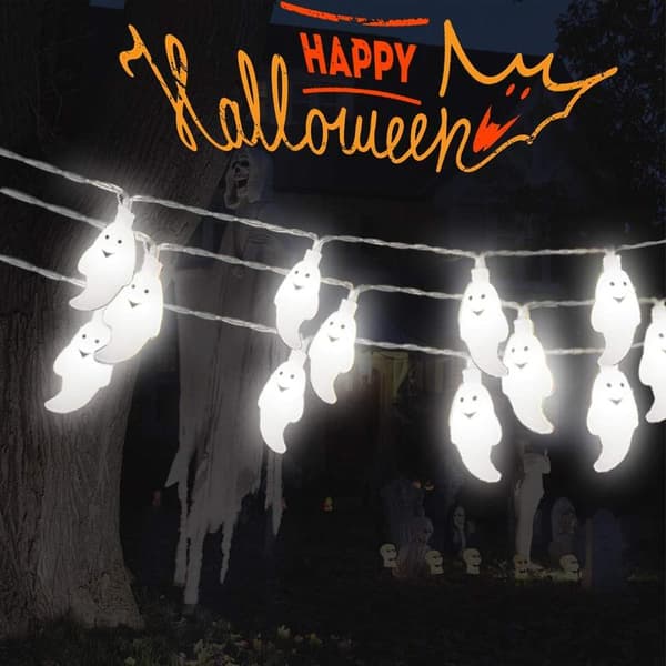 Halloween Spökslinga 15ft 30 LED Pumpa Spökljus