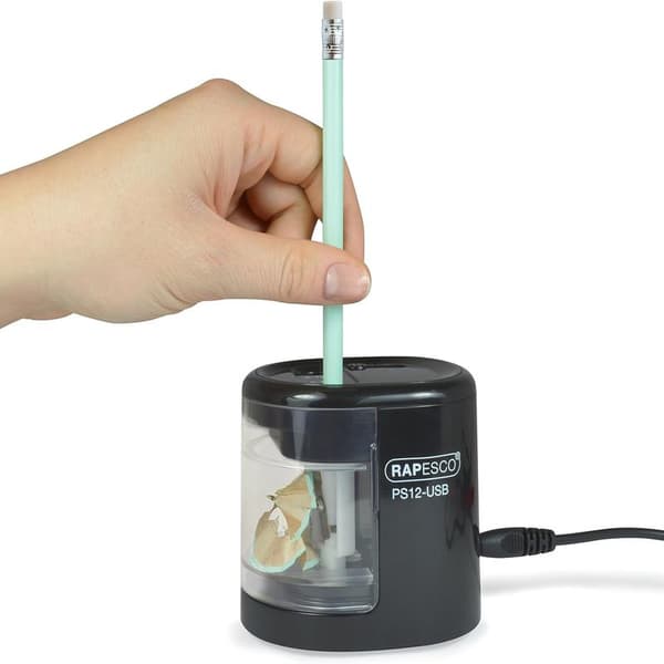 Elektrisk USB-blyantspidser, sort