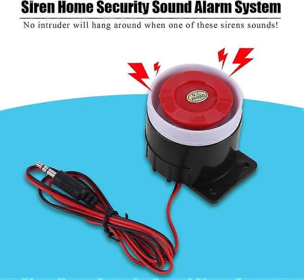 DC 12V Mini Kablet Sirene Horn Hjem Sikkerhed Lyd Alarmsystem, et stykke