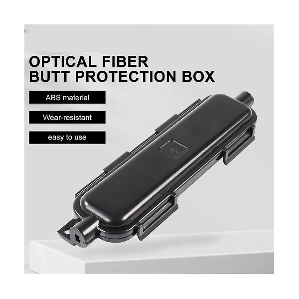 10 stk optisk fiberbeskyttelsesboks Drop kabel rotationsboks Ftth Sc Adapter Type Vandtæt Protect-yu Black