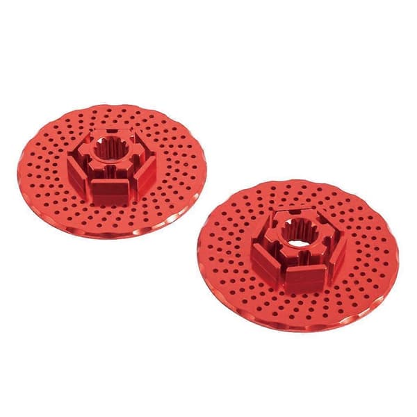 Simulering Metall RC Bil Bremseskive /5 Klatring Racing Bil Lastebil Modell DIY Deler Red