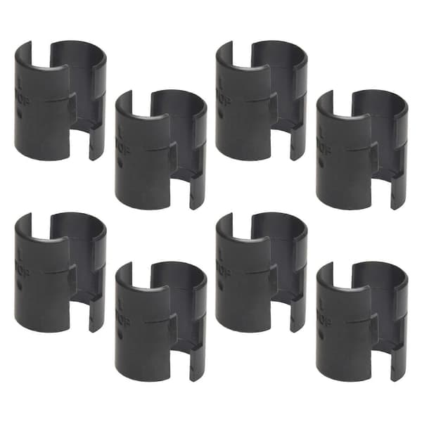 Trådhyllklips 1 tomme - Trådhyllklips for trådhyllesystem 100-pakning Black