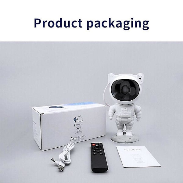 Astronaut Stjerne Galaxy Projektor Natlampe Rum