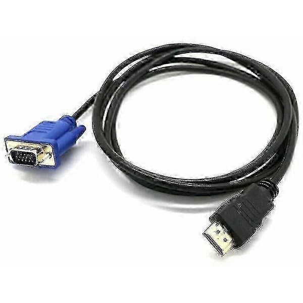 HDMI til VGA-kabel 1m 1080p konverter til skærm, projektor, pc, tv-forbindelse