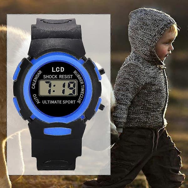 Barnas Led Sport Flash Digital Vanntett Klokke/jenter