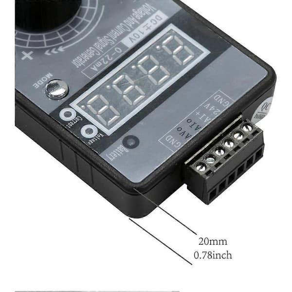 Strømspændingssignalgenerator, til PLC- og paneldebugging, enhedstest, frekvensomformer (uden batteri) Black