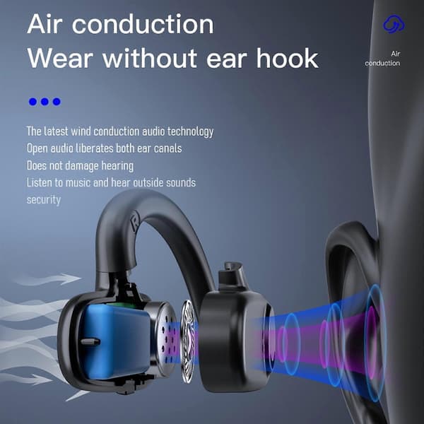 Bluetooth-headset, stil: Enkelt öra Black