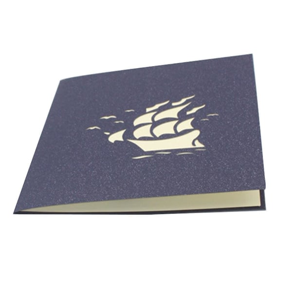 Lykønskningskort 3d sejlbåd lykønskningskort Festivalkort Lykønskningskort til eksamen