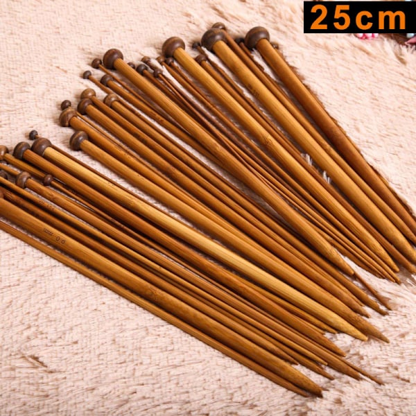 36 st 18 storlekar Enkelspetsade kolsyrade bambustickor Hantverksverkssats 25cm
