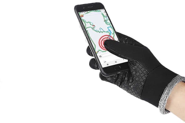 Fleeceforede termiske touchskærmshandsker Touchskærmshandsker Vintervarme handsker Black XL