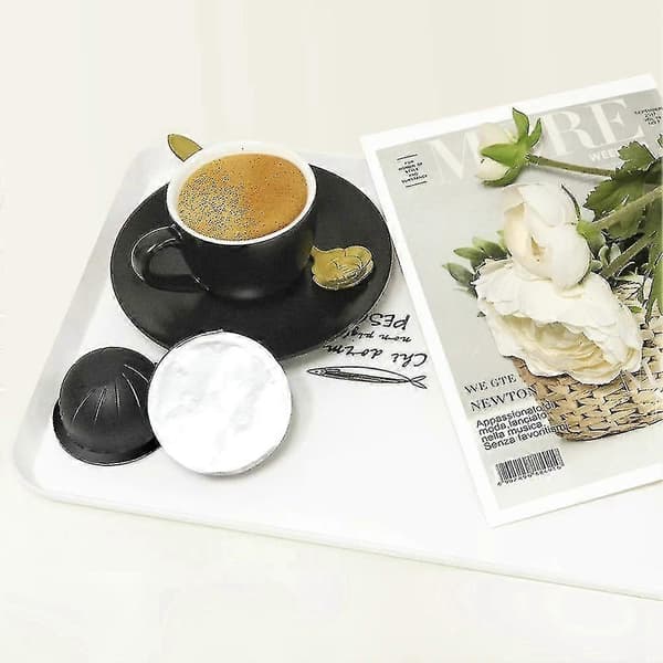 5x 230 ml kaffekapsel med 60 lock kompatibel med Nespresso Vertuoline Plus