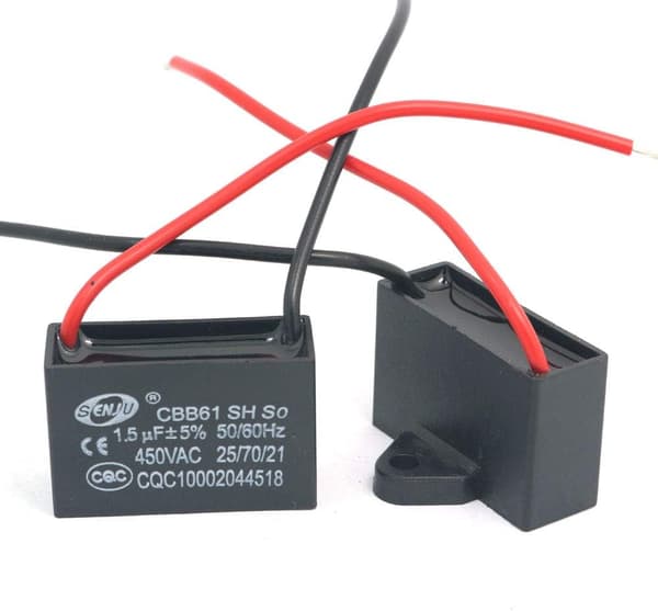 2st CBB61 1.5uF 450V AC 50/60Hz Fläktmotor Strömkondensator