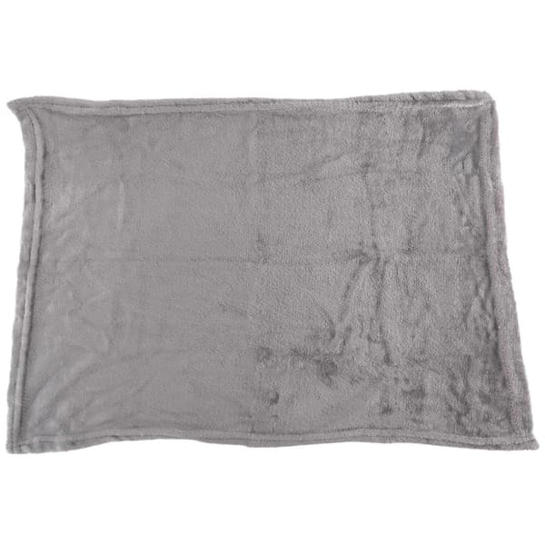 Solid Blød Stue Soveværelse Aircondition Seng Tæppe Sofaseng Babytæppe Ensfarvet Varm Knæbeskyttelse Dark gray