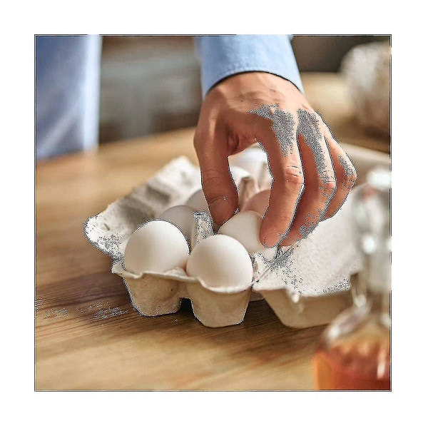 30 stykker papir eggekartonger for kyllingegg Massefiberholder Bulk rommer 6 antall egg Farm Market