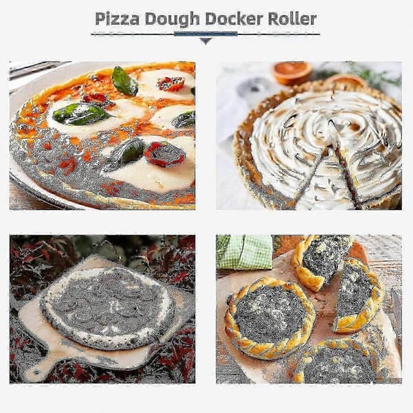 Bakeredskap Deigrulle i rustfritt stål med håndtak for pizza og bakverk