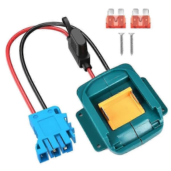 Strømhjulsadapter til 18V batteri med ledningsnetstik og sikring til Peg-Perego 12 Volt strømhjul