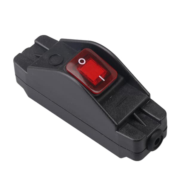 IP65 30A 220V Tænd/Sluk Tomatfarvet Knap Inline Ledningsafbryder