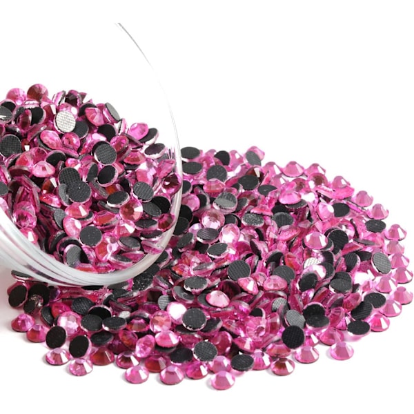 6000 kpl Hotfix Tummanliila Strassikiviä askarteluun, SS10 (2,7-2,9 mm) Dark Pink Dark Pink SS10