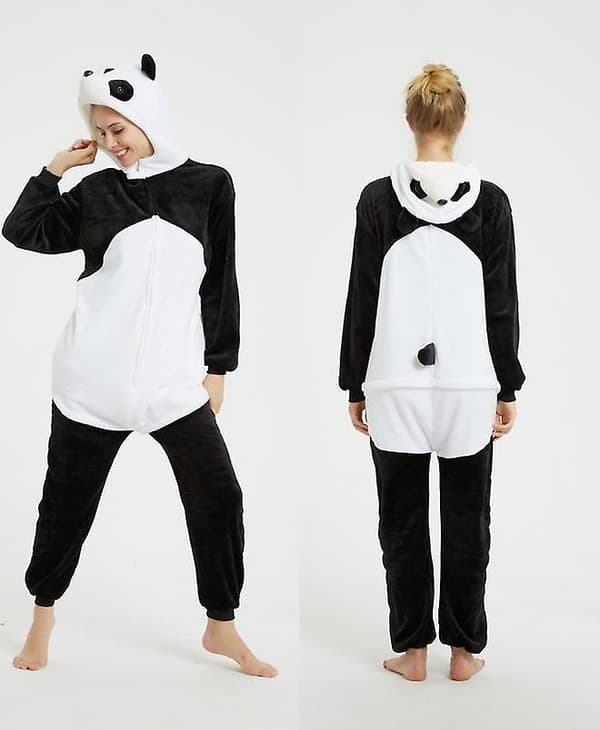 Kvinner Cosplay Hettegenser Dyretegning 3D Panda Pyjamas S