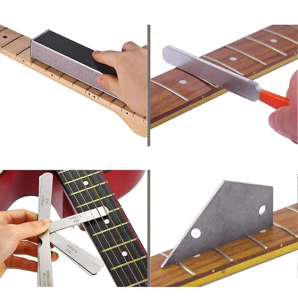 18PCS Set Gitarr Luthier Verktygssats Multifunktionell Gitarr Underhållssats för Hemmet