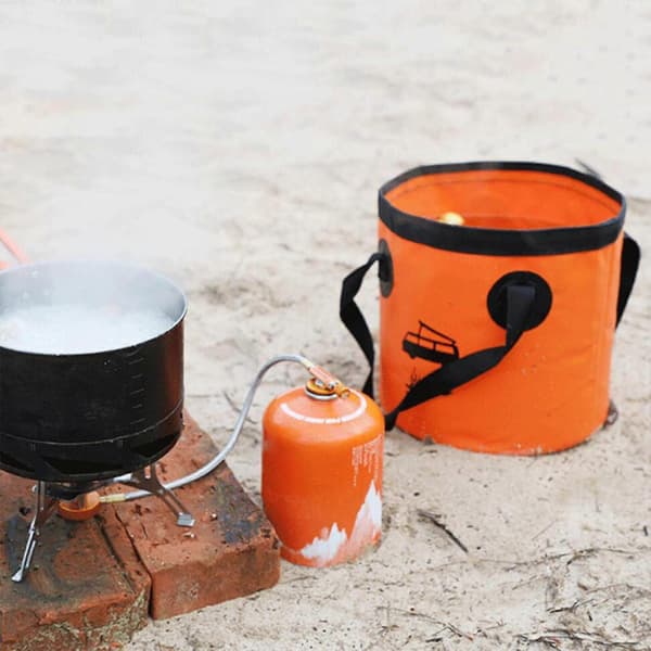 Sammenklappelig spand foldbar vandbeholder bærbar til camping 10L gul B Orange 10L 10L