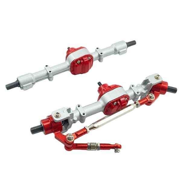 2x 1:12 RC crawler Aksel Aluminium Metall For- og Bakaksel