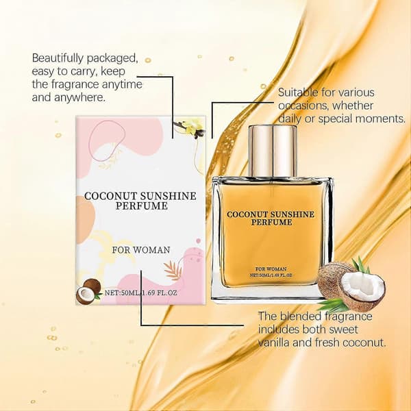Dameparfyme Langvarig Vanilje Kokosnøtt Duftspray 50ml Eksotisk Duft for Kvinner