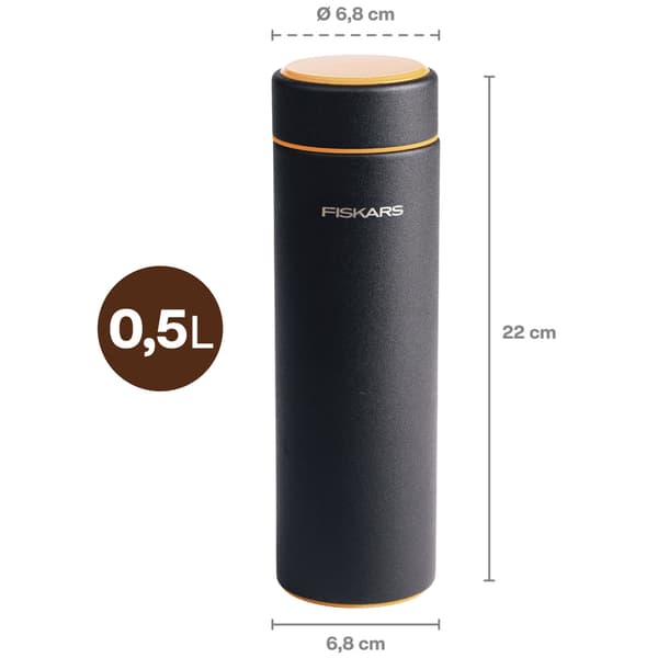 Termoflaske sort 0,5 liter On-the-go Flaske 346