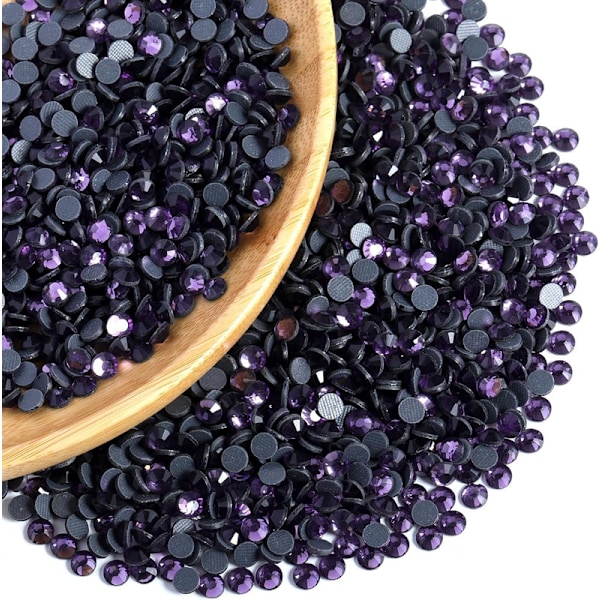 6000 kpl Violetti Hotfix Strassikiviä, SS10, 2,7-2,9 mm askarteluun ja vaatteisiin Violetti Violet SS10